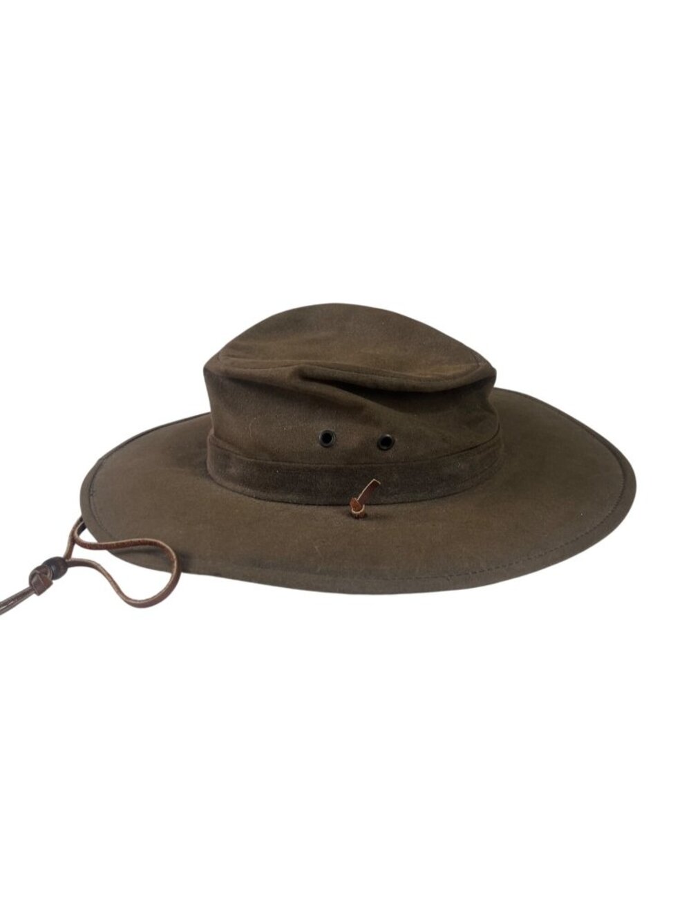 Bailey Outdoor Hat Outback Chin Strap Size Large Brown Made in USA